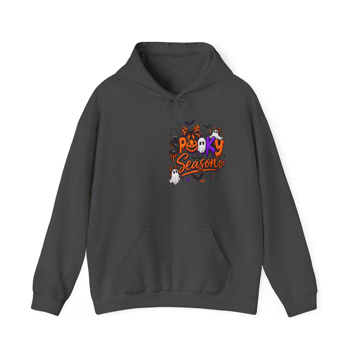 Halloween Hoodie - 'Spooky Season' Pumpkin & Witch Graphic Hooded Sweatshirt