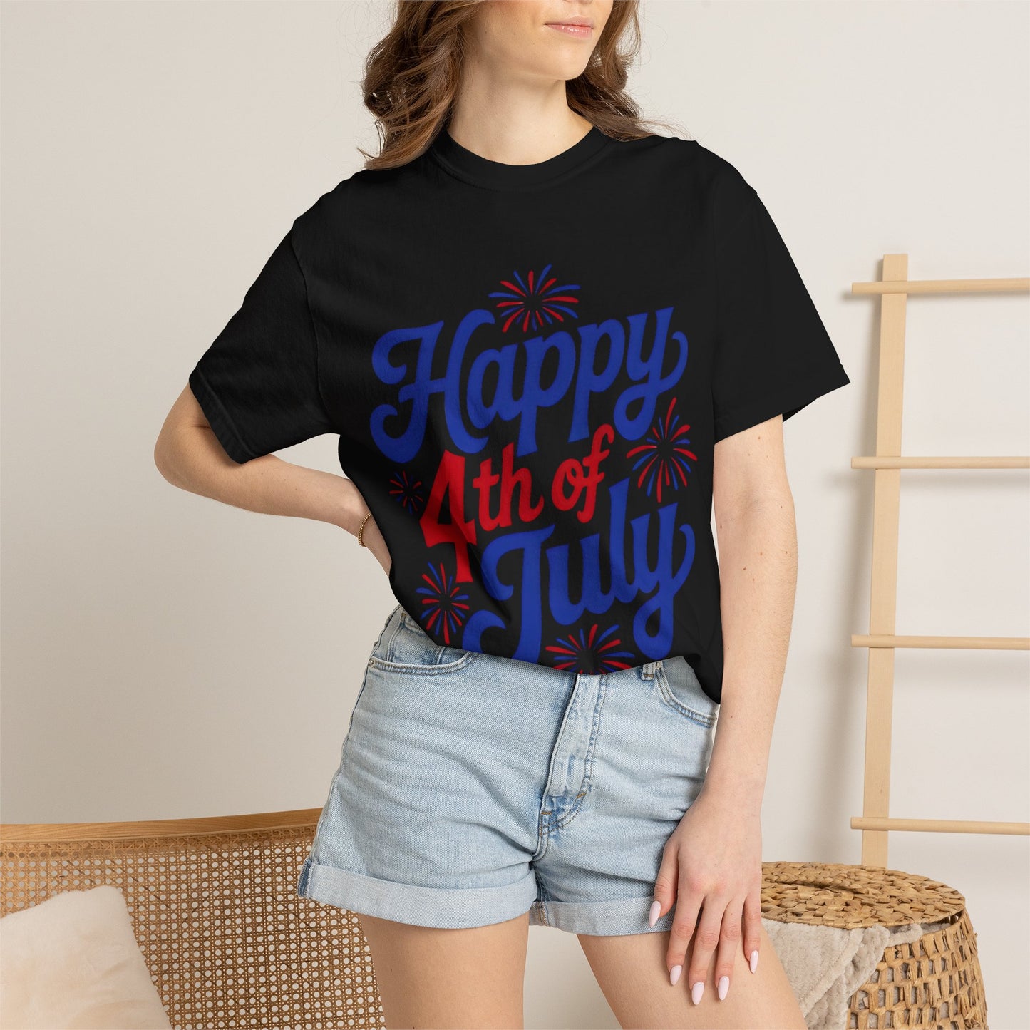 Happy 4th of July T-Shirt — Patriotic Fireworks Tee