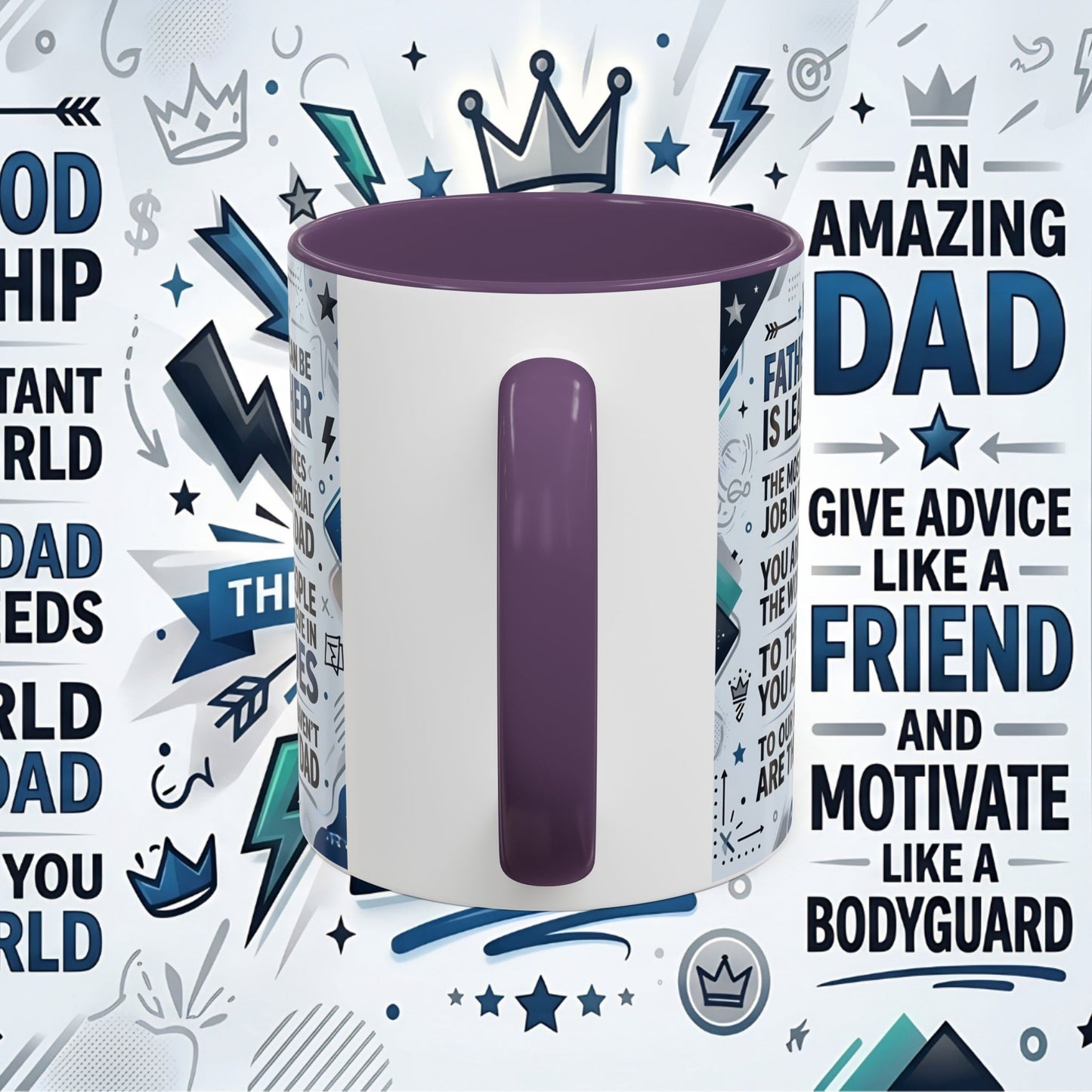 Best Dad Ever Accent Coffee Mug – Father's Day Gift,