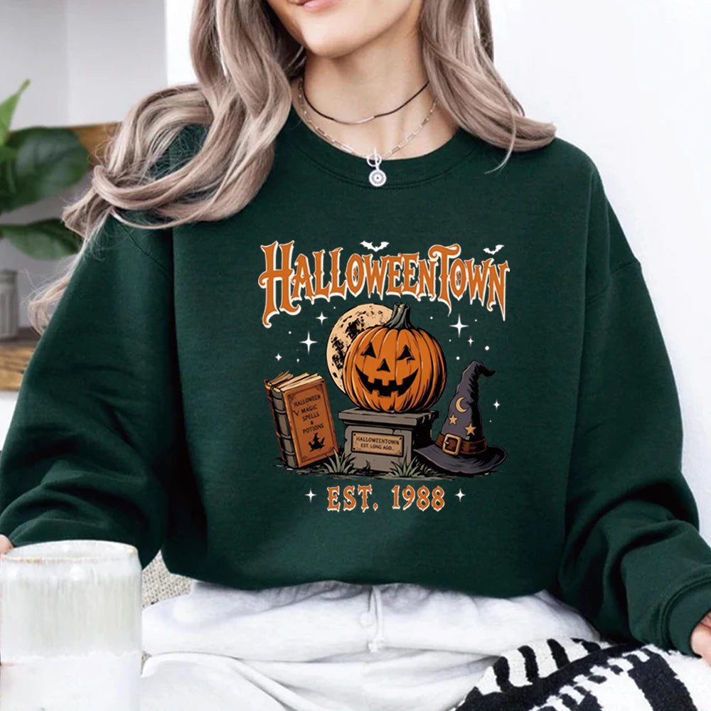 Halloween Town Est 1988 Sweatshirt Fall Pumpki Shirt Spooky Season Hoodie