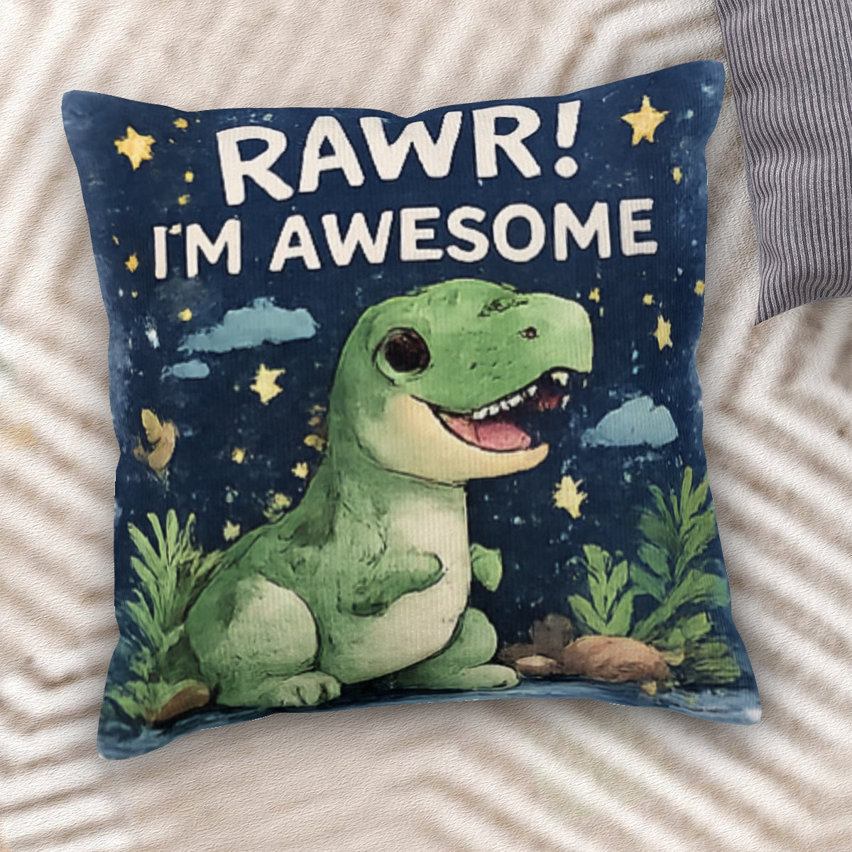 Rawer! I'm Awesome Throw Pillow Covers with Core
