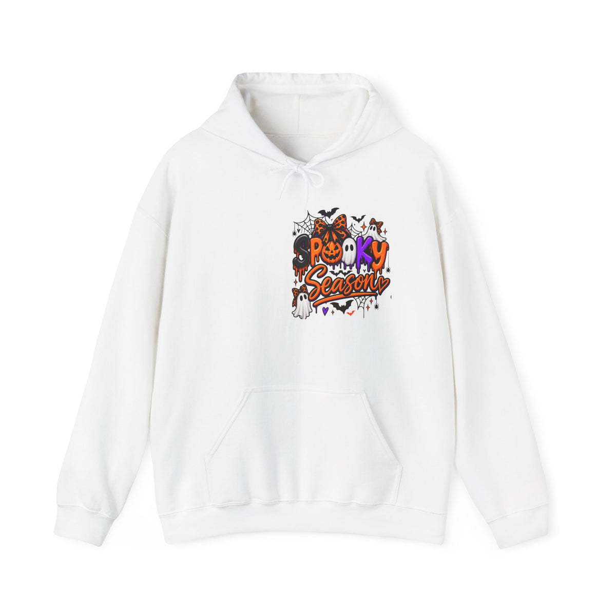 Halloween Hoodie - 'Spooky Season' Pumpkin & Witch Graphic Hooded Sweatshirt