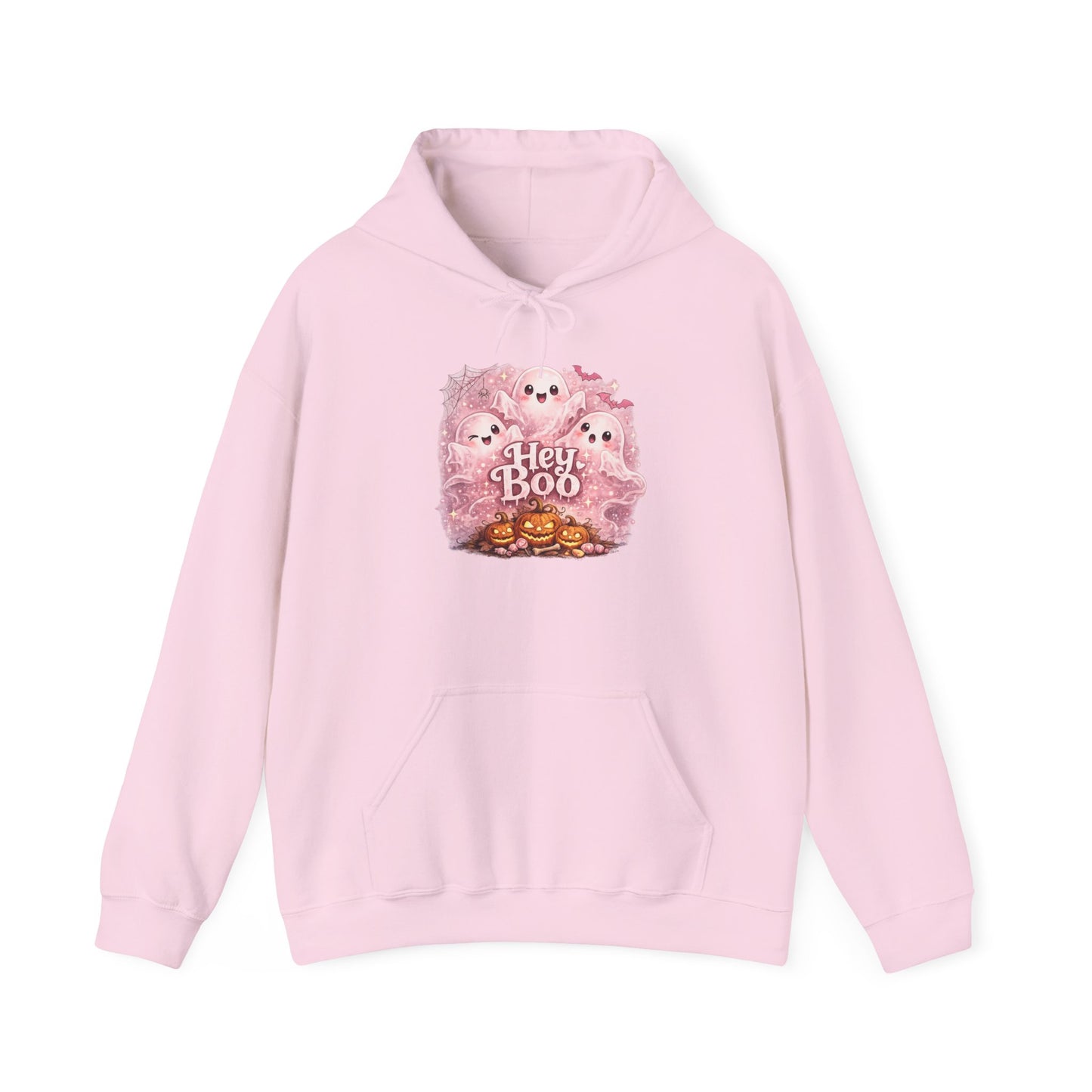 Cute Pink Ghosts & Jack-O'-Lantern Halloween Sweatshirt