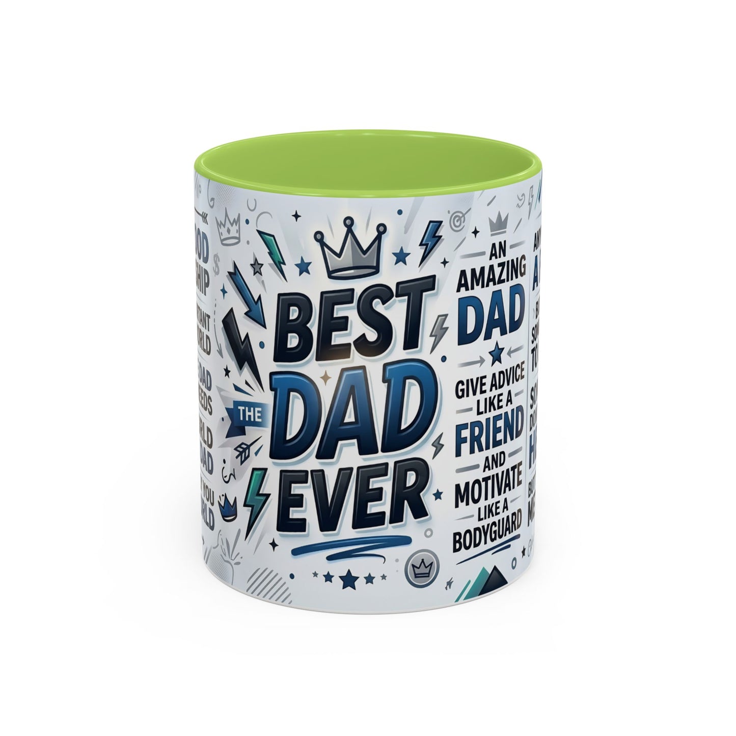 Best Dad Ever Accent Coffee Mug – Father's Day Gift,