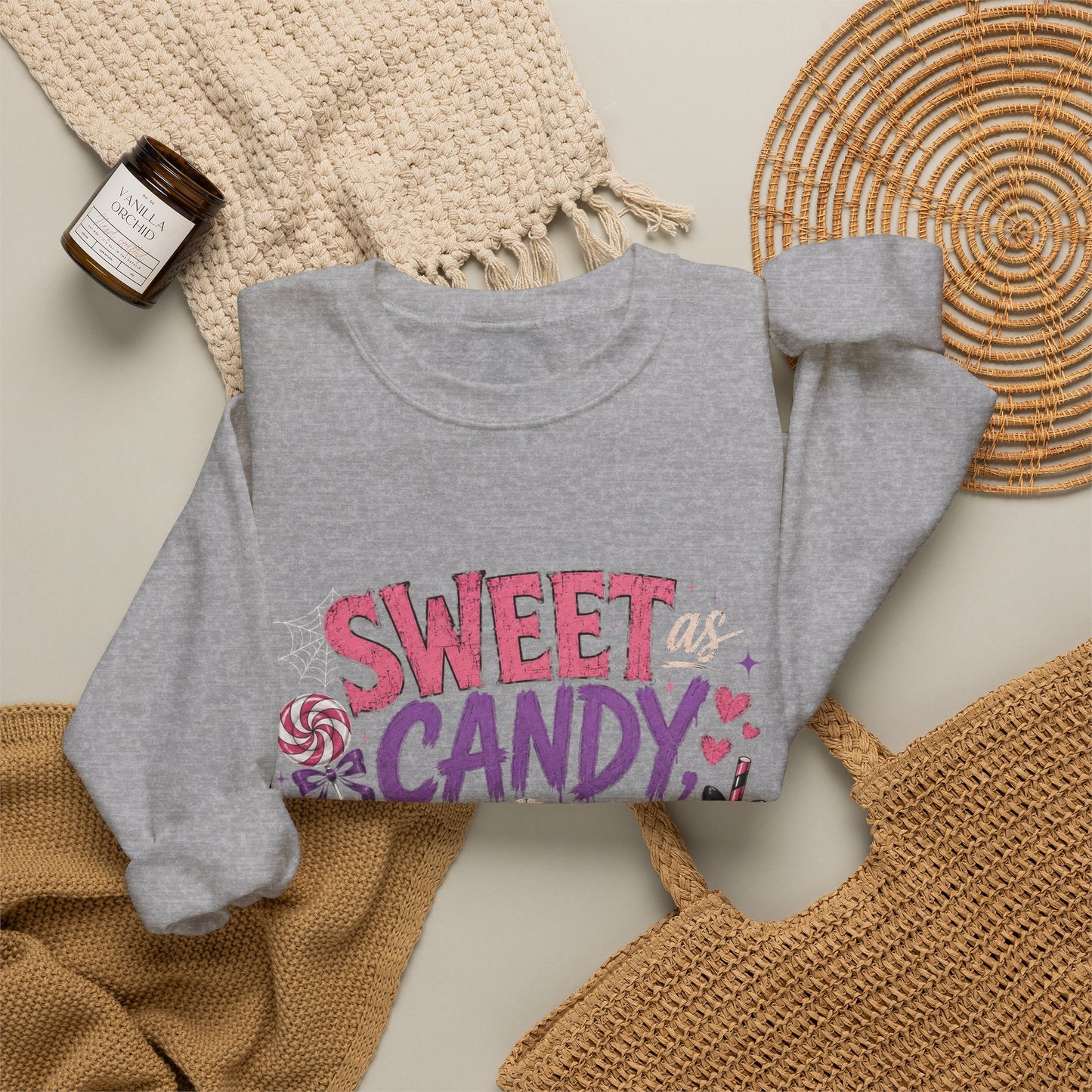 Sweet as Candy, Salty as Hell Crewneck Sweatshirt