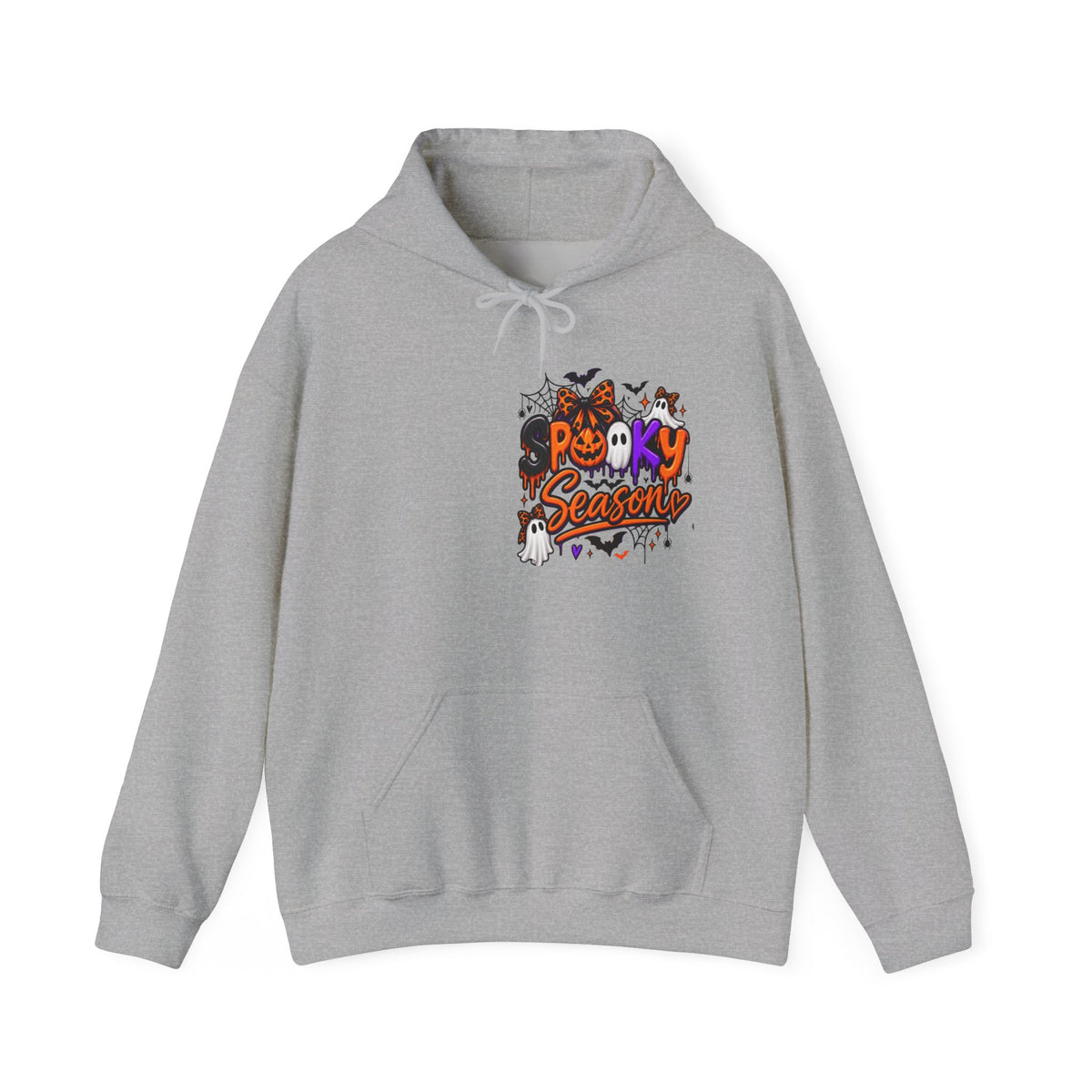 Halloween Hoodie - 'Spooky Season' Pumpkin & Witch Graphic Hooded Sweatshirt