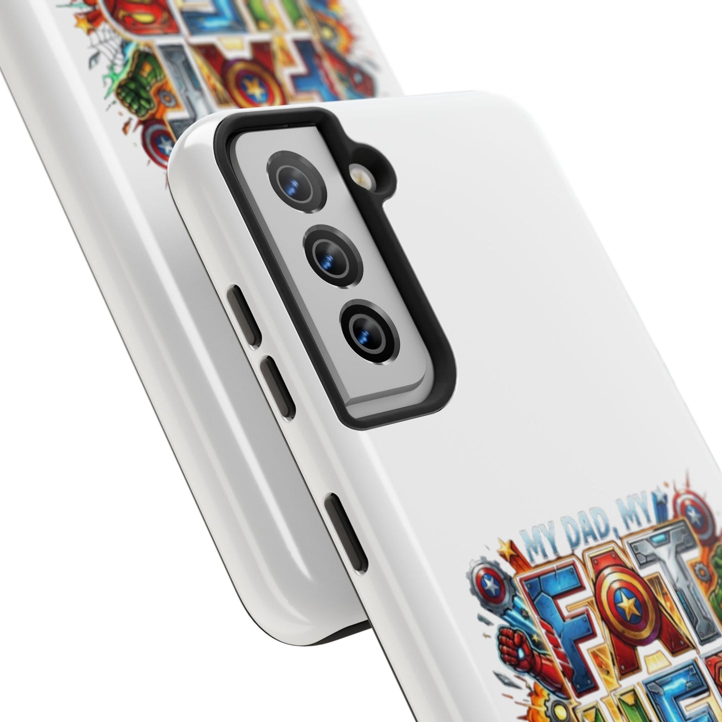 Tough Phone Case — 'My Dad, My Father' Superhero Collage Protective Cover
