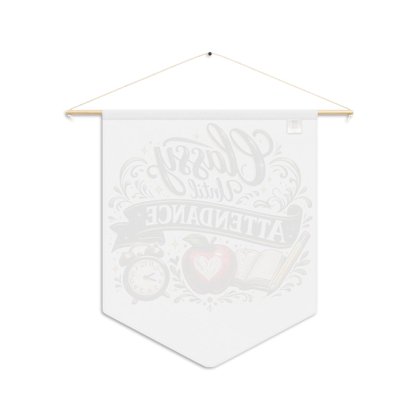 Teacher Classroom Decor Banner (Apple, Book, Clock Design)