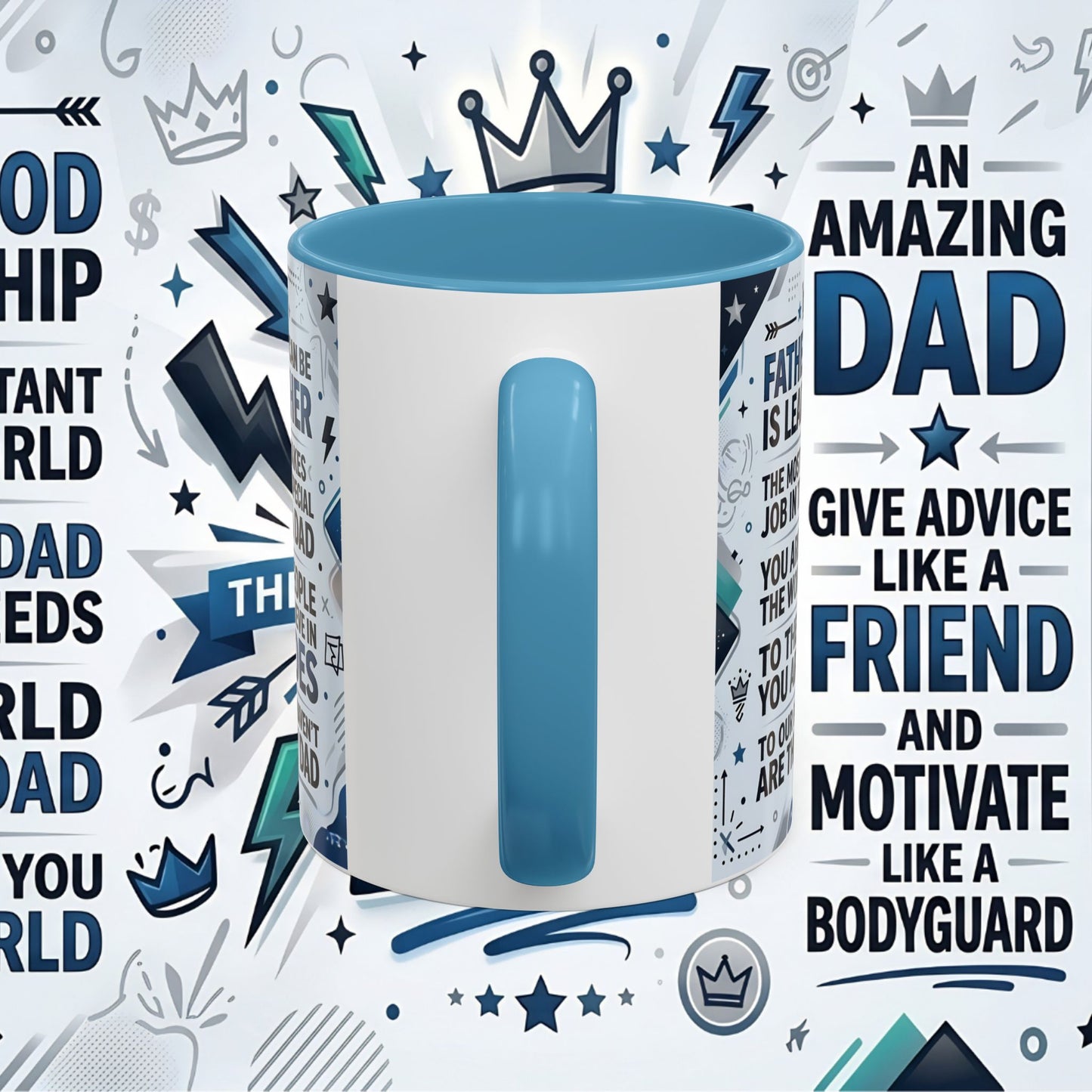 Best Dad Ever Accent Coffee Mug – Father's Day Gift,
