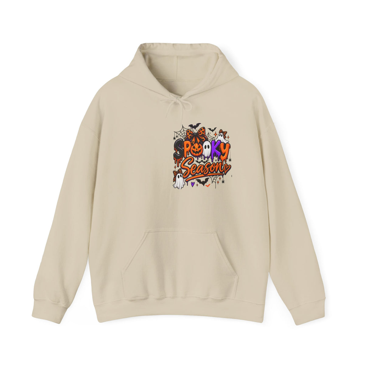 Halloween Hoodie - 'Spooky Season' Pumpkin & Witch Graphic Hooded Sweatshirt