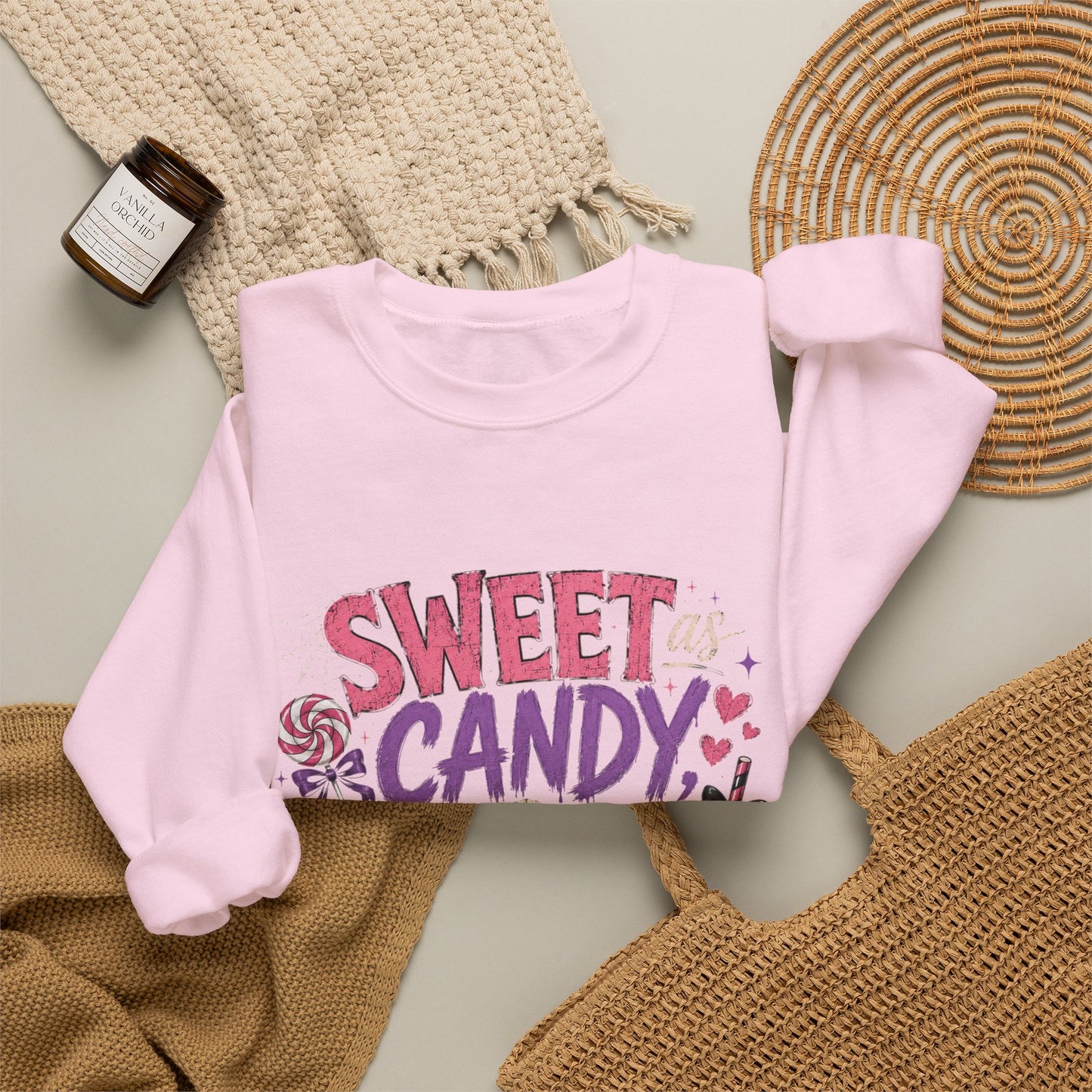 Sweet as Candy, Salty as Hell Crewneck Sweatshirt