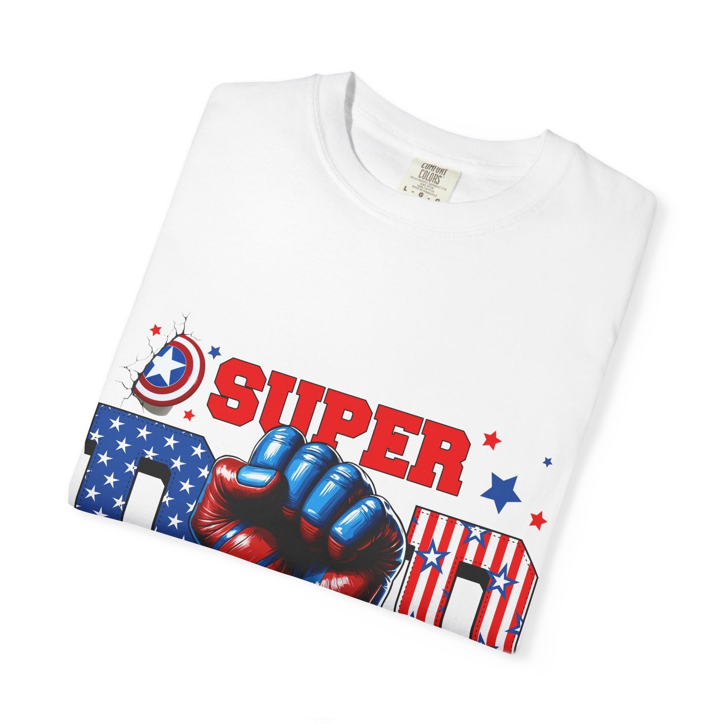 Super Dad Patriotic T-Shirt — American Flag Fist Father’s Day Tee