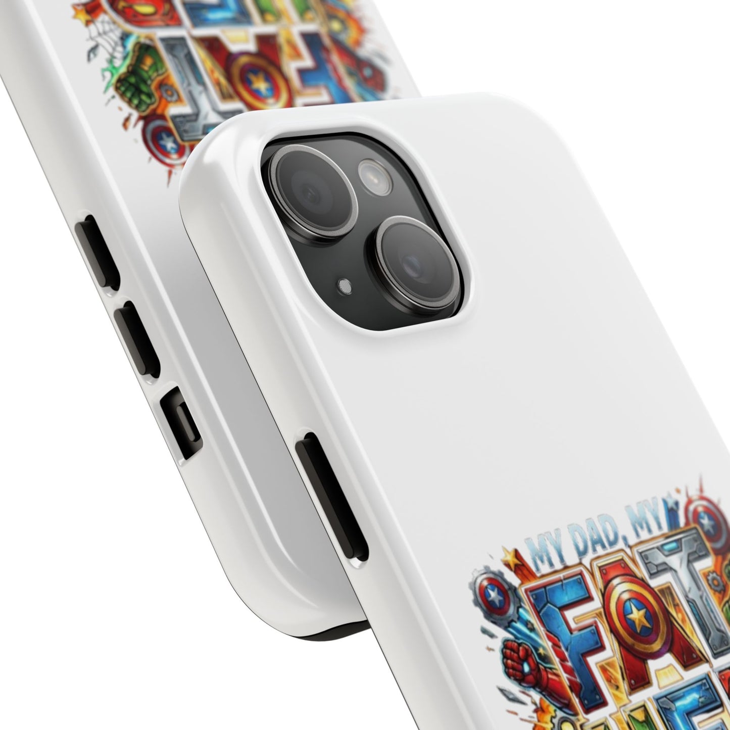 Tough Phone Case — 'My Dad, My Father' Superhero Collage Protective Cover