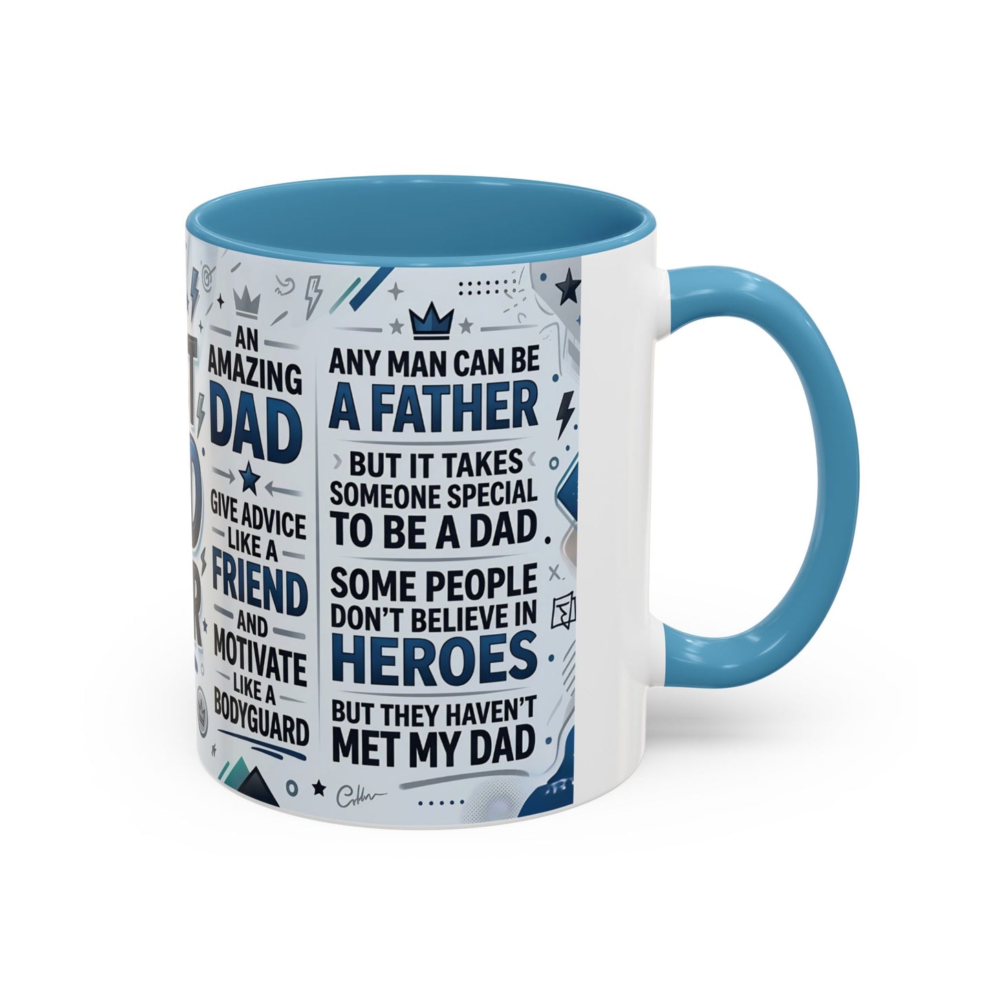 Best Dad Ever Accent Coffee Mug – Father's Day Gift,