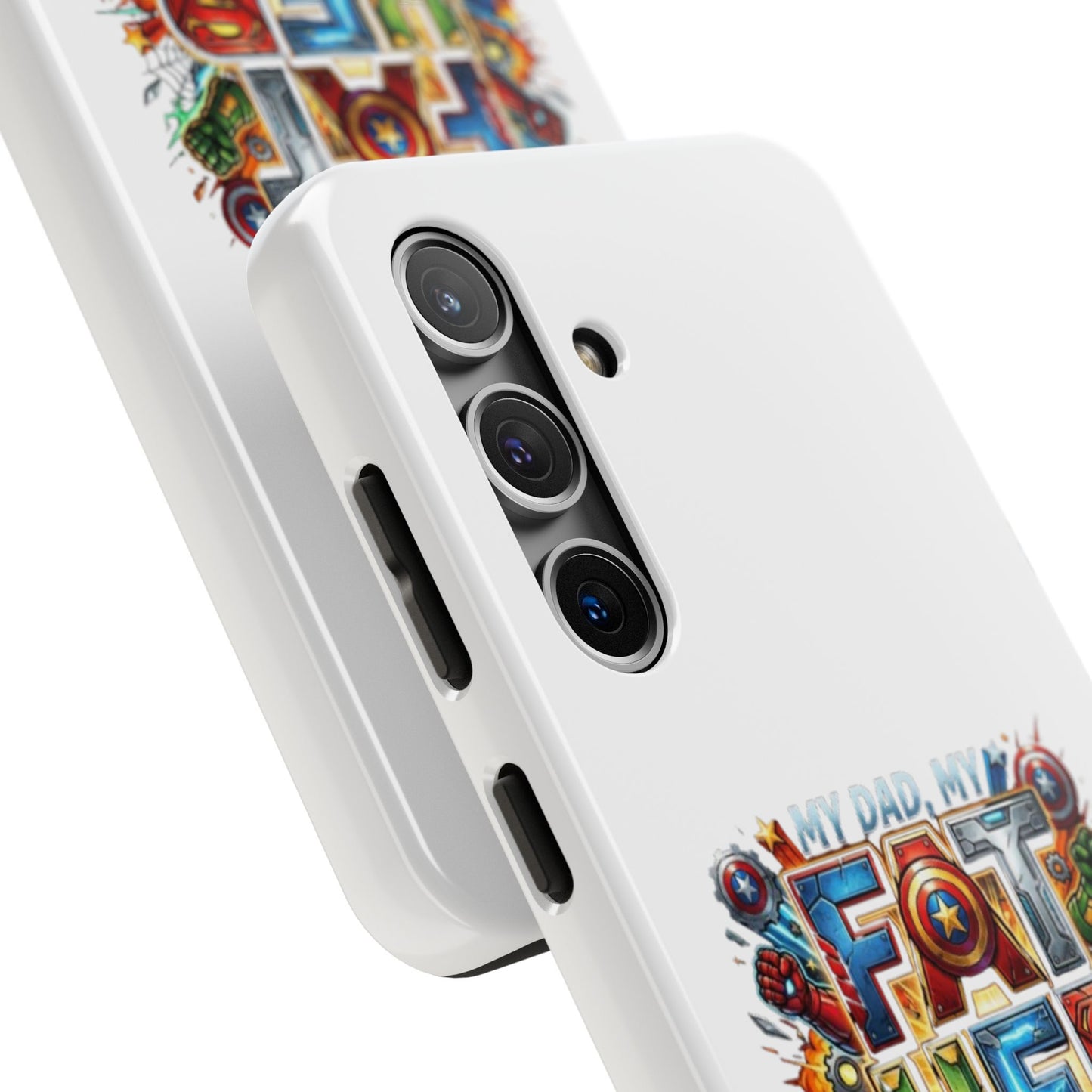 Tough Phone Case — 'My Dad, My Father' Superhero Collage Protective Cover