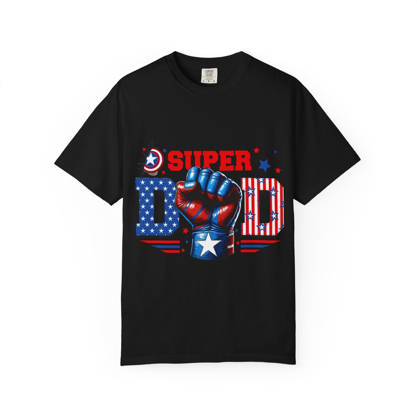 Super Dad Patriotic T-Shirt — American Flag Fist Father’s Day Tee