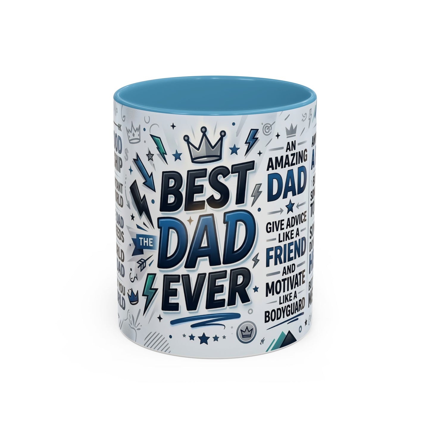 Best Dad Ever Accent Coffee Mug – Father's Day Gift,