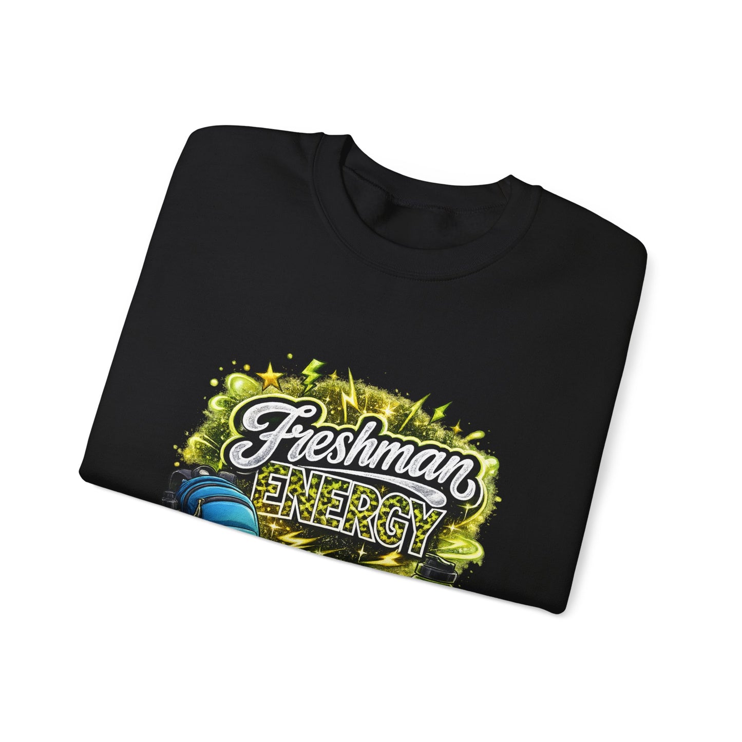 Freshman Energy Crewneck Sweatshirt — College Back-to-School Graphic Sweatshirt