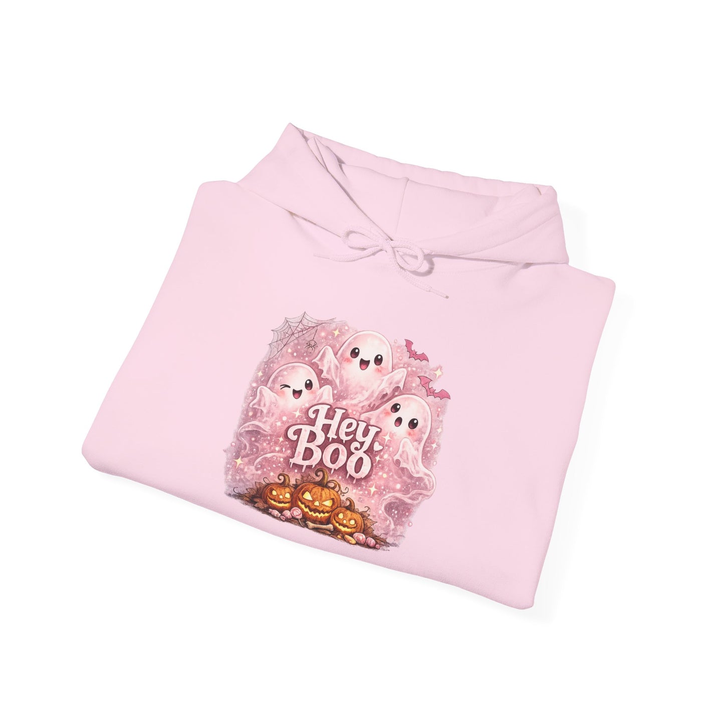 Cute Pink Ghosts & Jack-O'-Lantern Halloween Sweatshirt