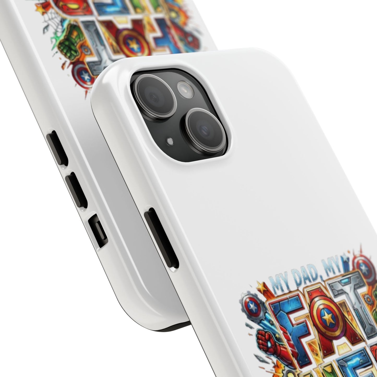 Tough Phone Case — 'My Dad, My Father' Superhero Collage Protective Cover