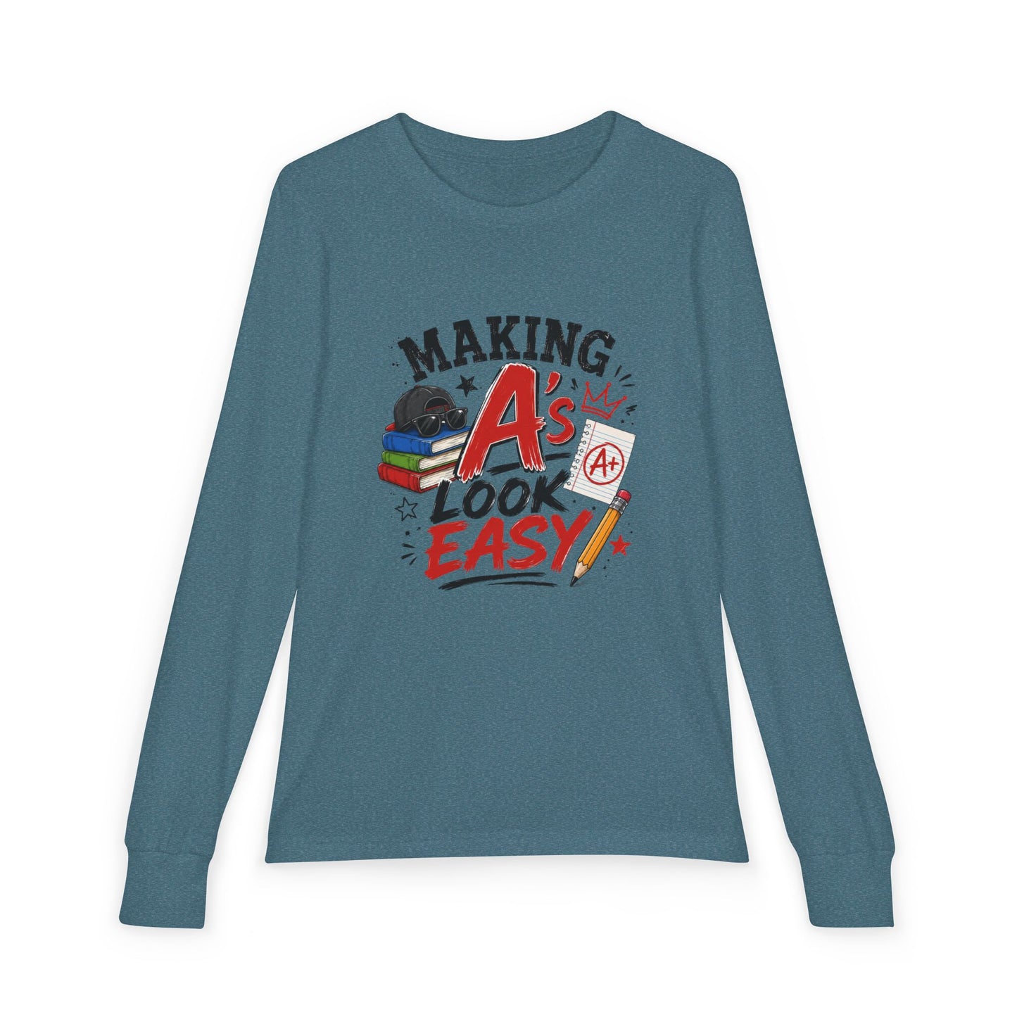 Making A's Look Easy Youth Long Sleeve Tee