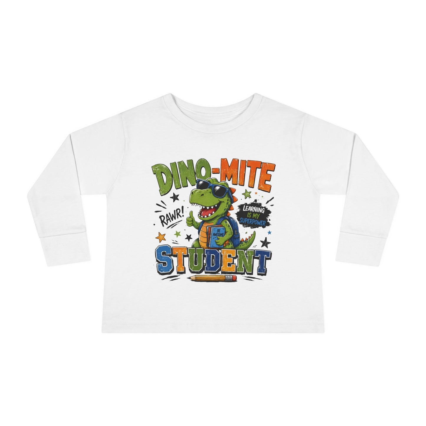 Dino-Mite Student Toddler Long Sleeve Tee