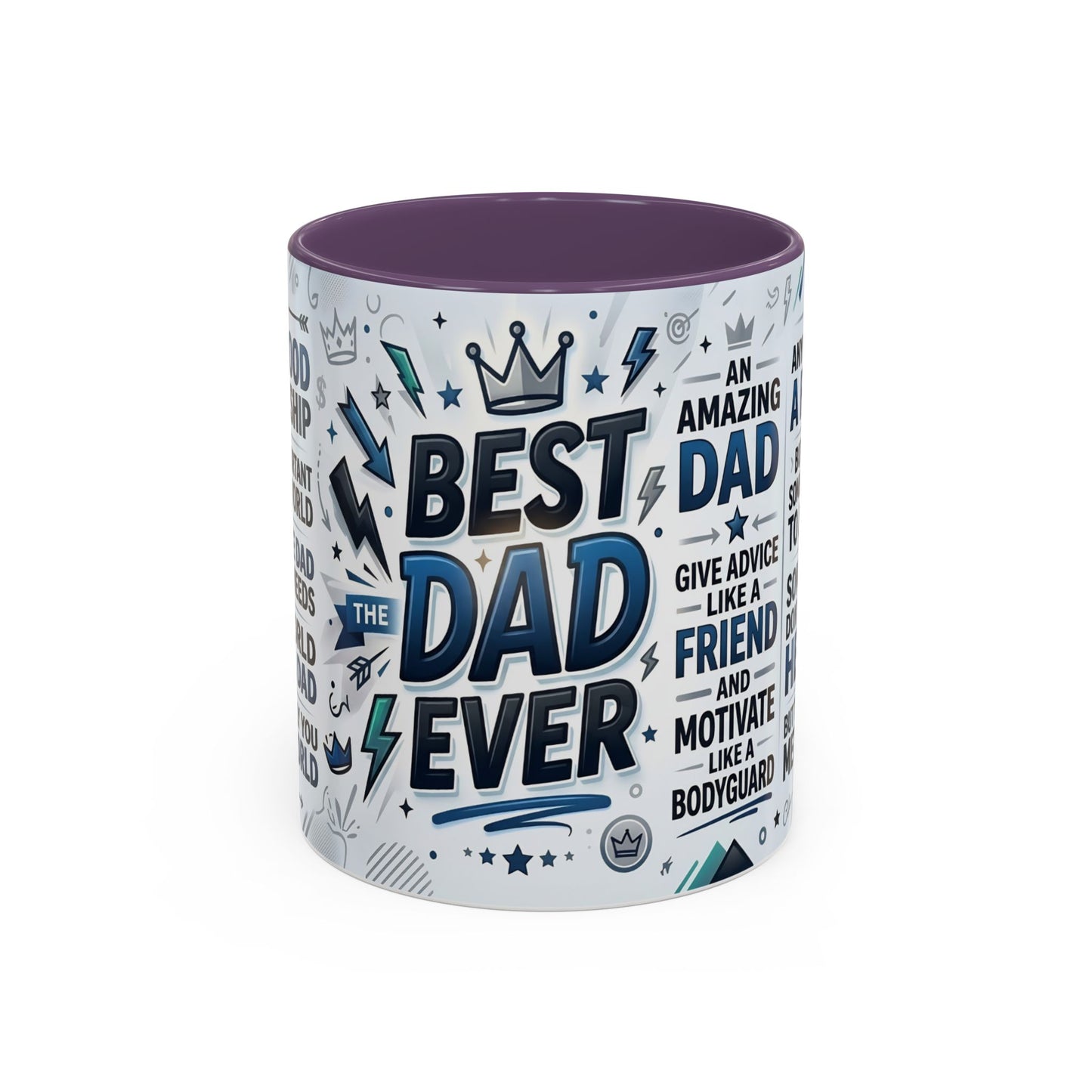 Best Dad Ever Accent Coffee Mug – Father's Day Gift,