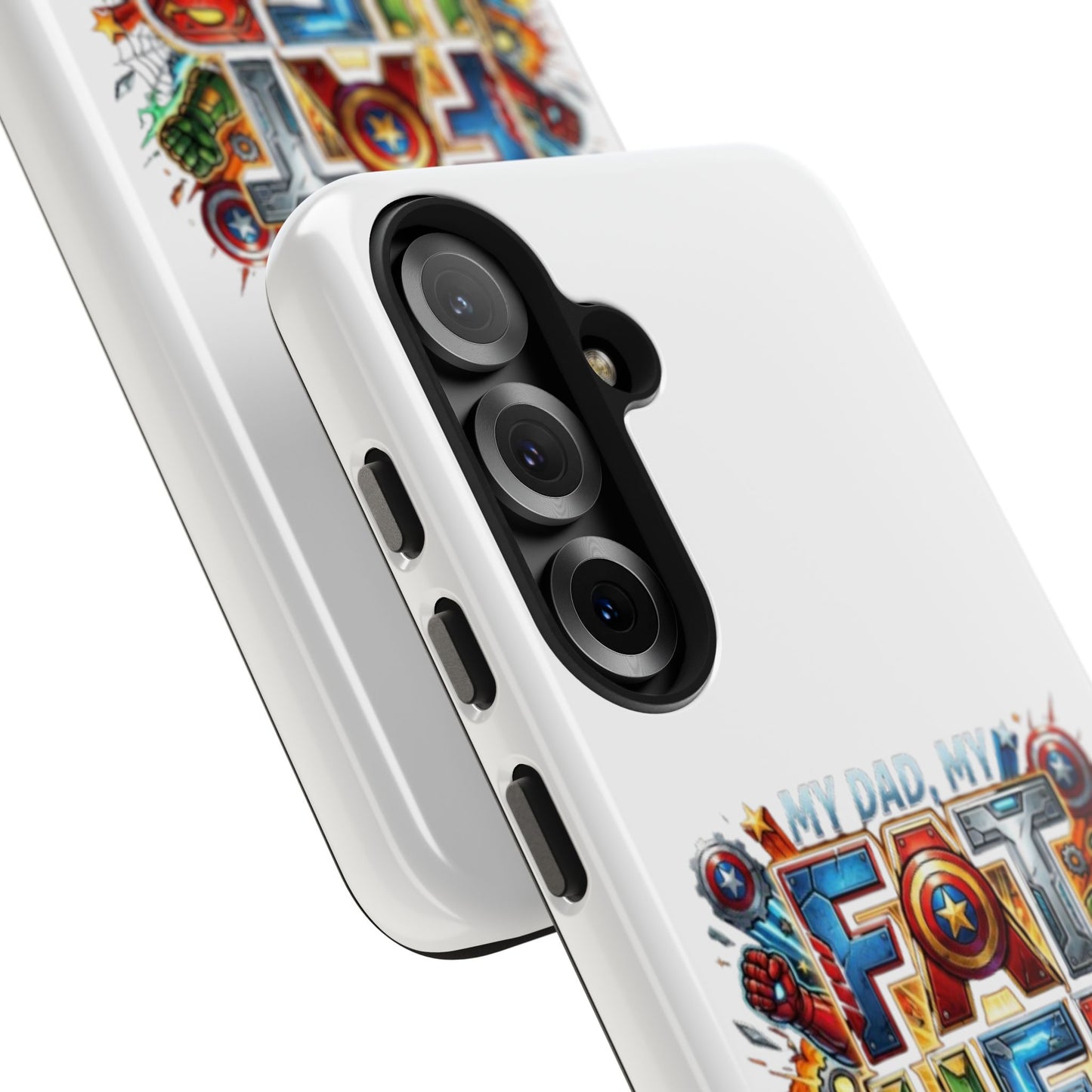 Tough Phone Case — 'My Dad, My Father' Superhero Collage Protective Cover