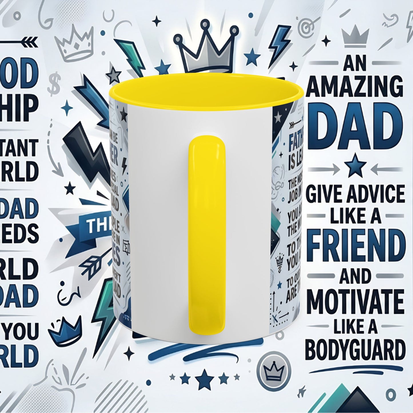 Best Dad Ever Accent Coffee Mug – Father's Day Gift,