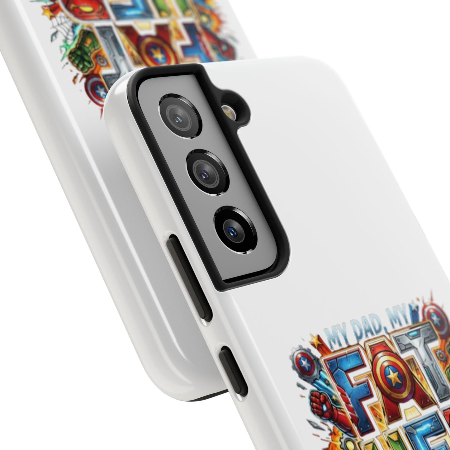 Tough Phone Case — 'My Dad, My Father' Superhero Collage Protective Cover
