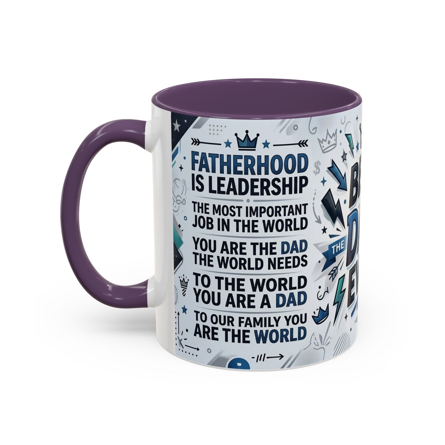 Best Dad Ever Accent Coffee Mug – Father's Day Gift,