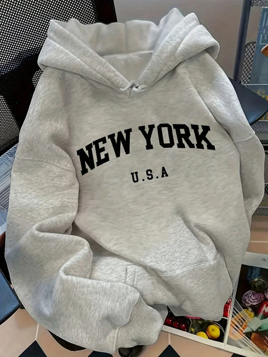Women's Relaxed Fit New York Pullover Hoodie