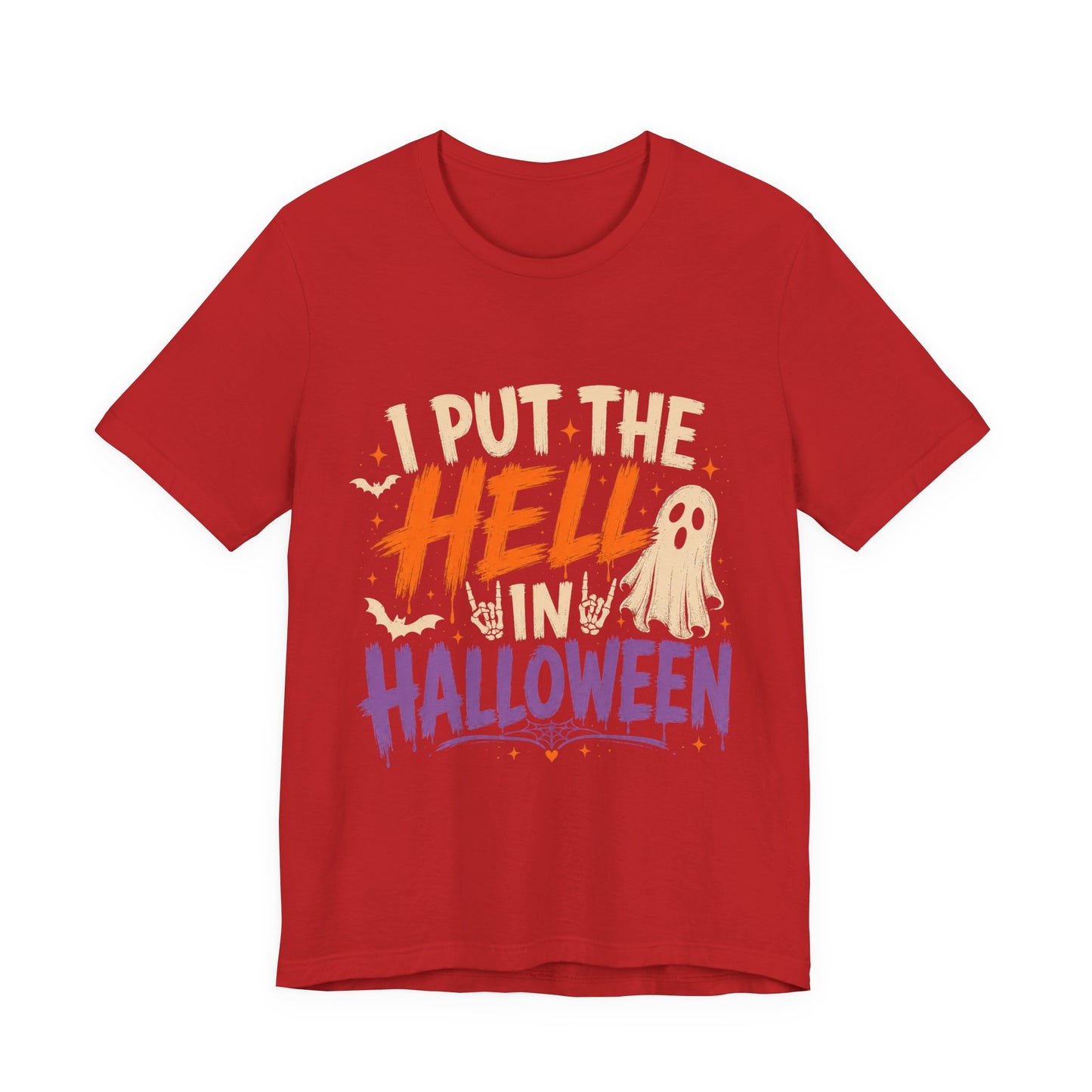 Halloween T-Shirt - "I Put the Hell in Halloween" Ghost Graphic Tee