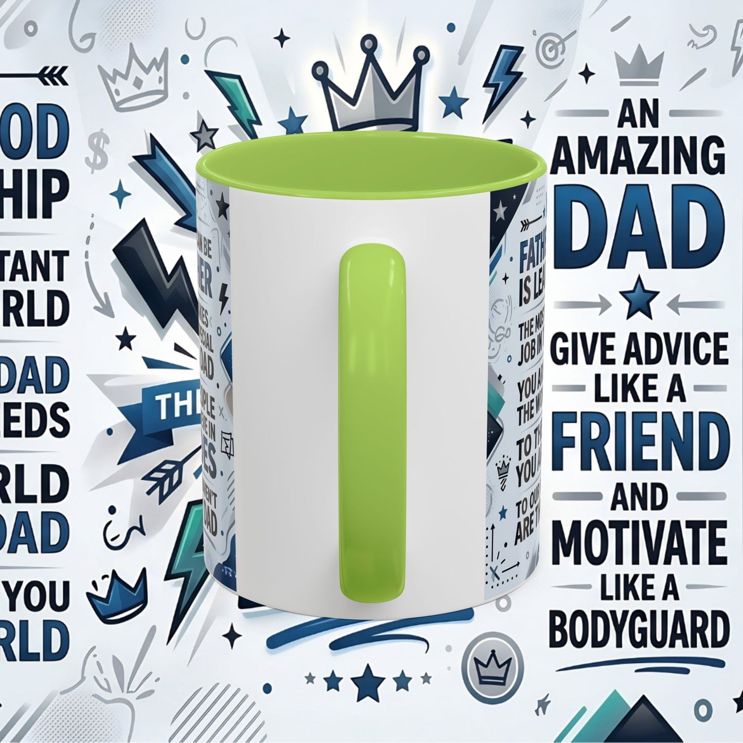 Best Dad Ever Accent Coffee Mug – Father's Day Gift,