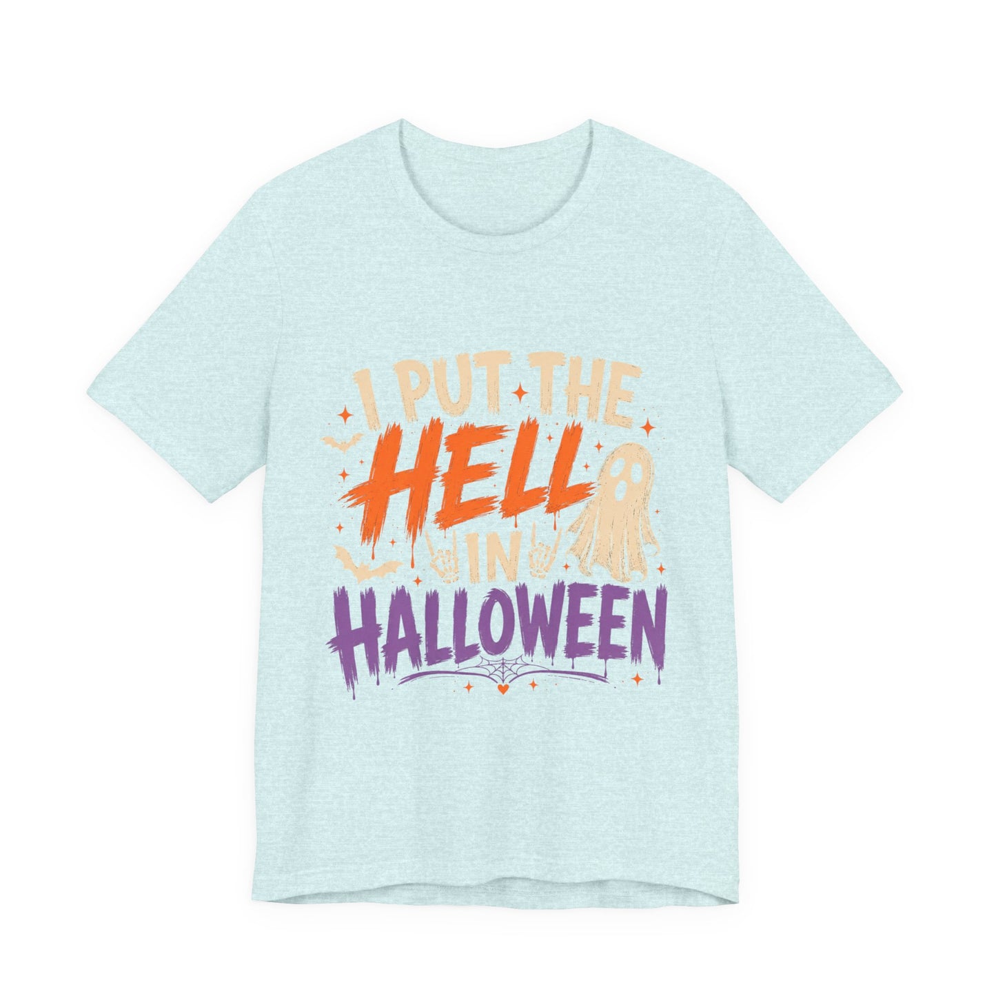 Halloween T-Shirt - "I Put the Hell in Halloween" Ghost Graphic Tee