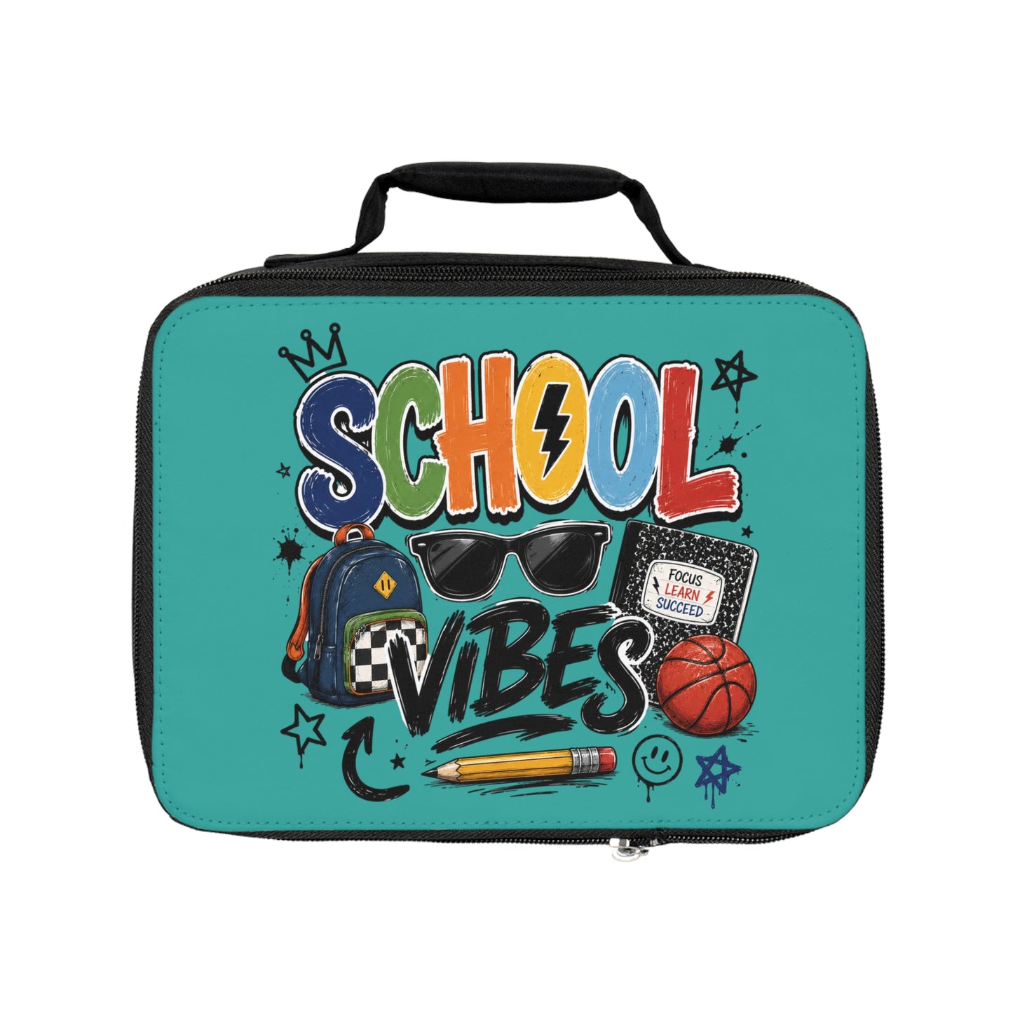 School Vibes Lunch Bag — Kids Backpack-Style Insulated Lunchbox