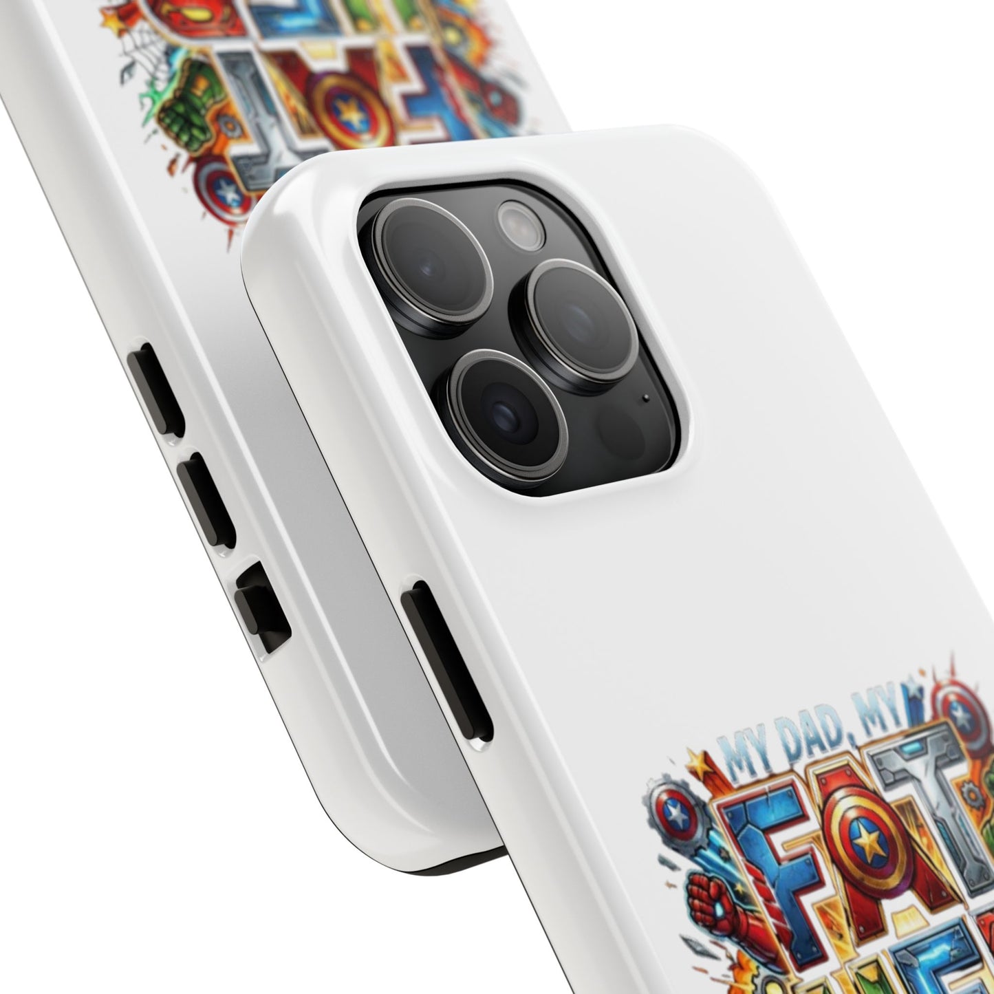Tough Phone Case — 'My Dad, My Father' Superhero Collage Protective Cover