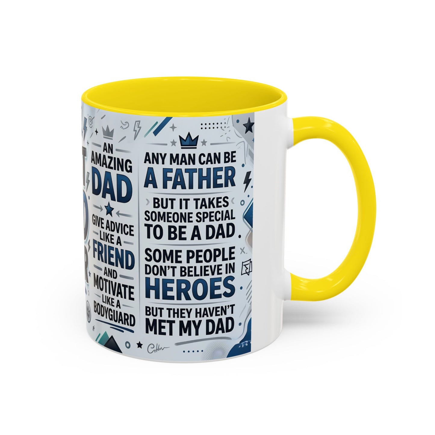 Best Dad Ever Accent Coffee Mug – Father's Day Gift,