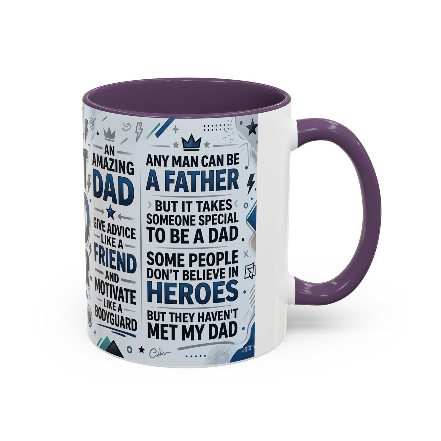 Best Dad Ever Accent Coffee Mug – Father's Day Gift,