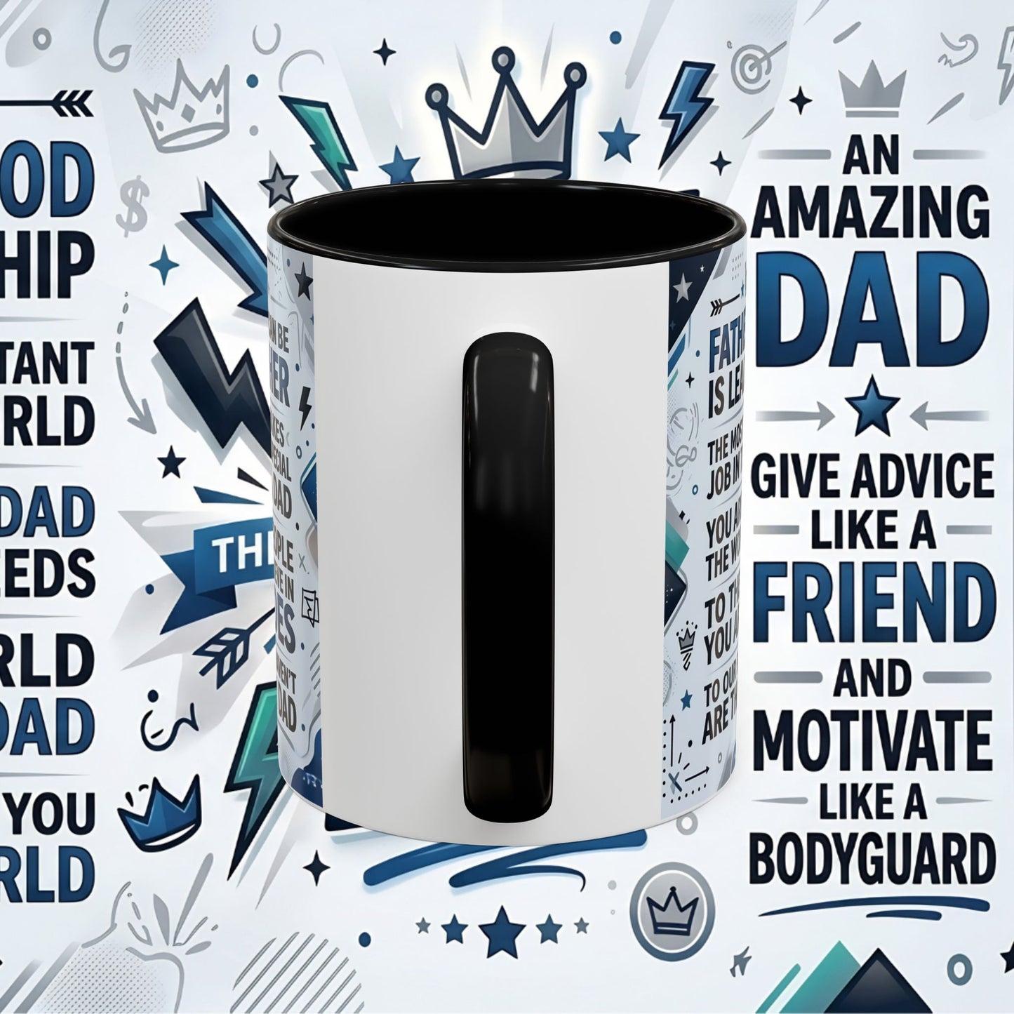 Best Dad Ever Accent Coffee Mug – Father's Day Gift,
