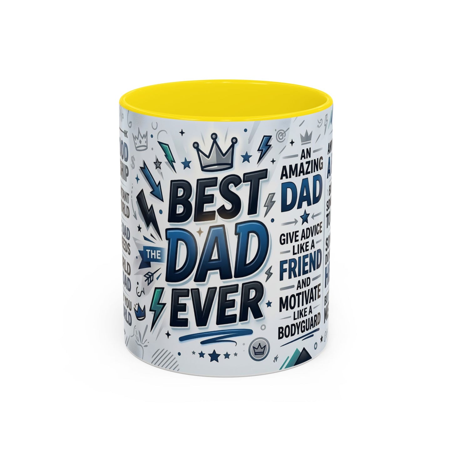 Best Dad Ever Accent Coffee Mug – Father's Day Gift,