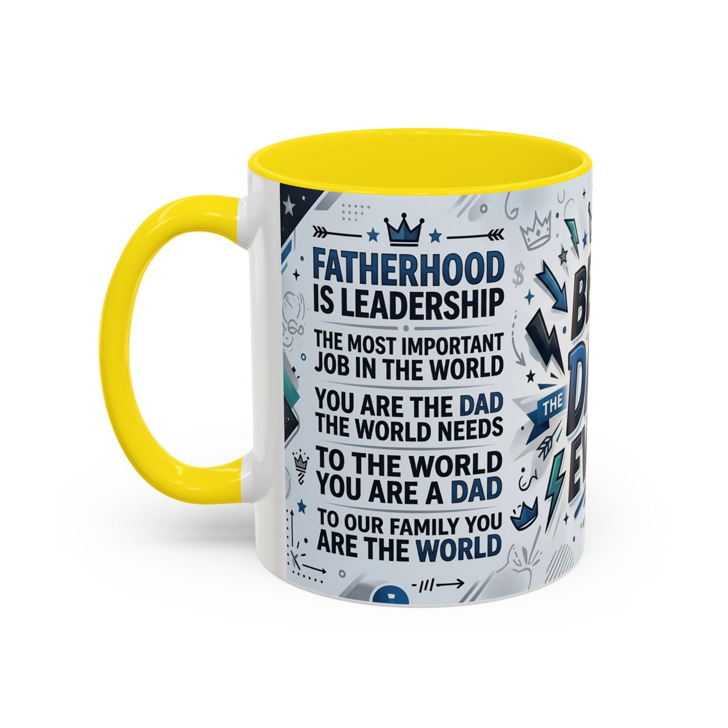 Best Dad Ever Accent Coffee Mug – Father's Day Gift,