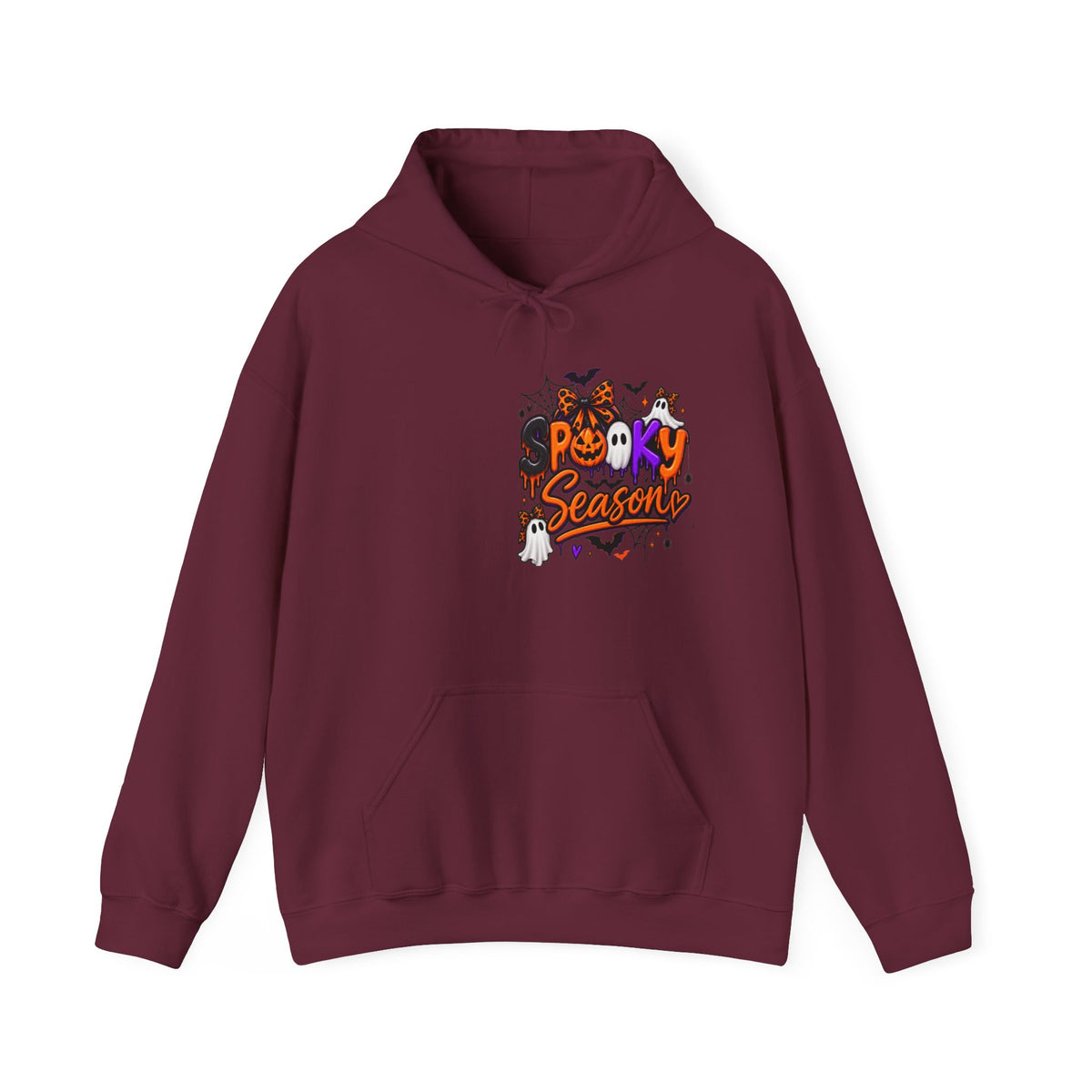 Halloween Hoodie - 'Spooky Season' Pumpkin & Witch Graphic Hooded Sweatshirt