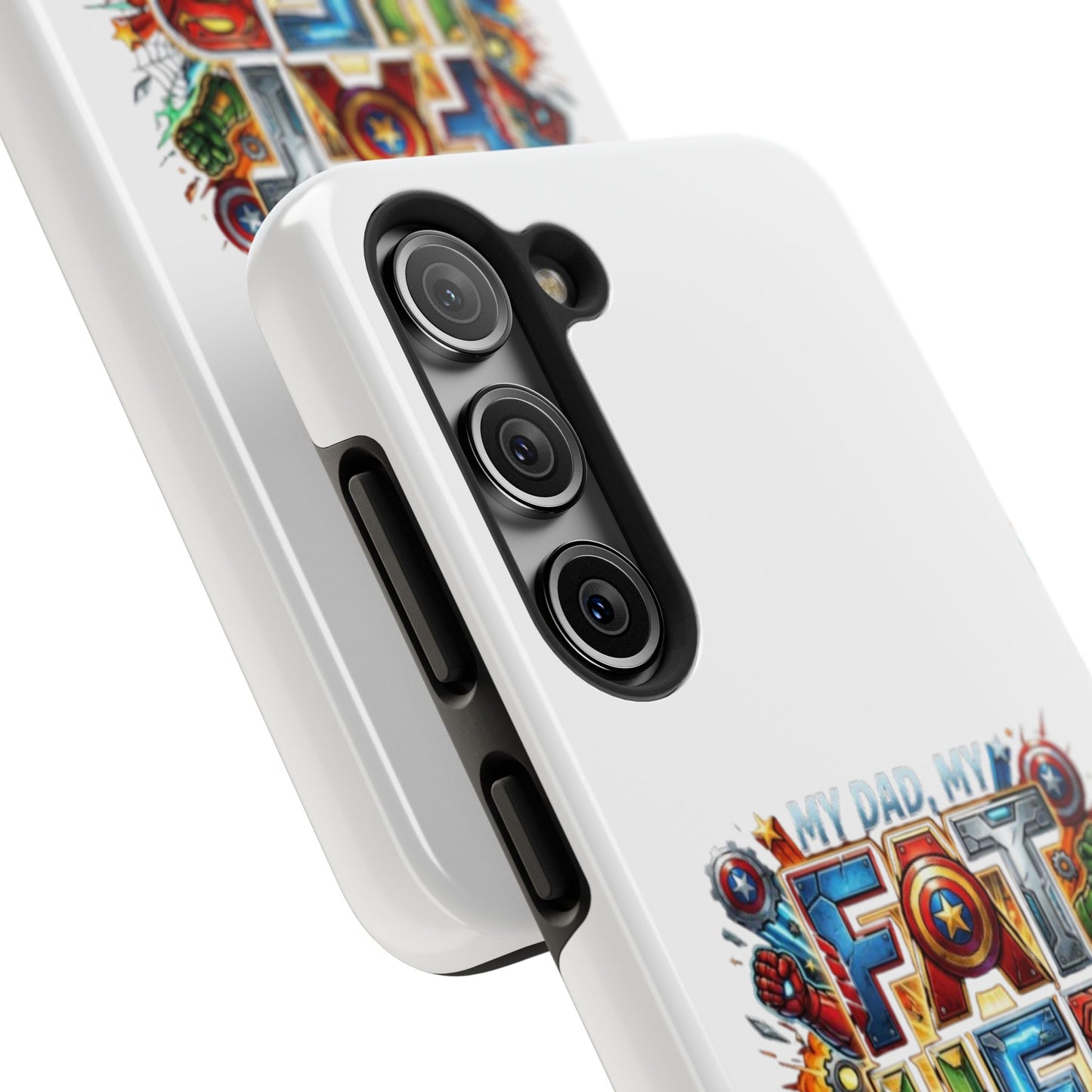 Tough Phone Case — 'My Dad, My Father' Superhero Collage Protective Cover