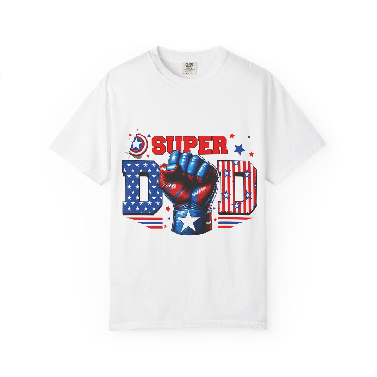 Super Dad Patriotic T-Shirt — American Flag Fist Father’s Day Tee