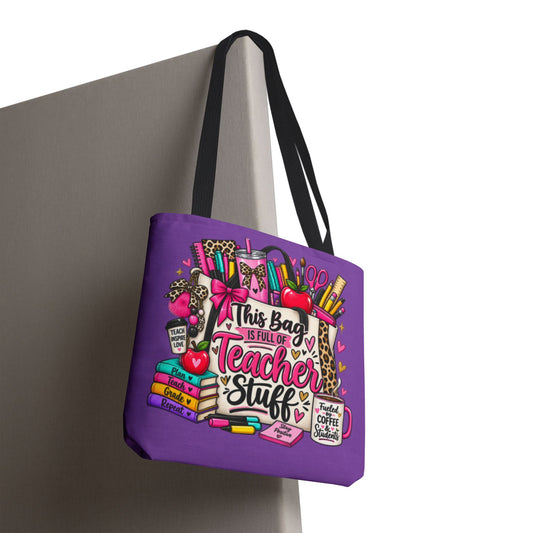 Teacher Stuff Tote Bag - Fun Back-to-School Gift for Educators
