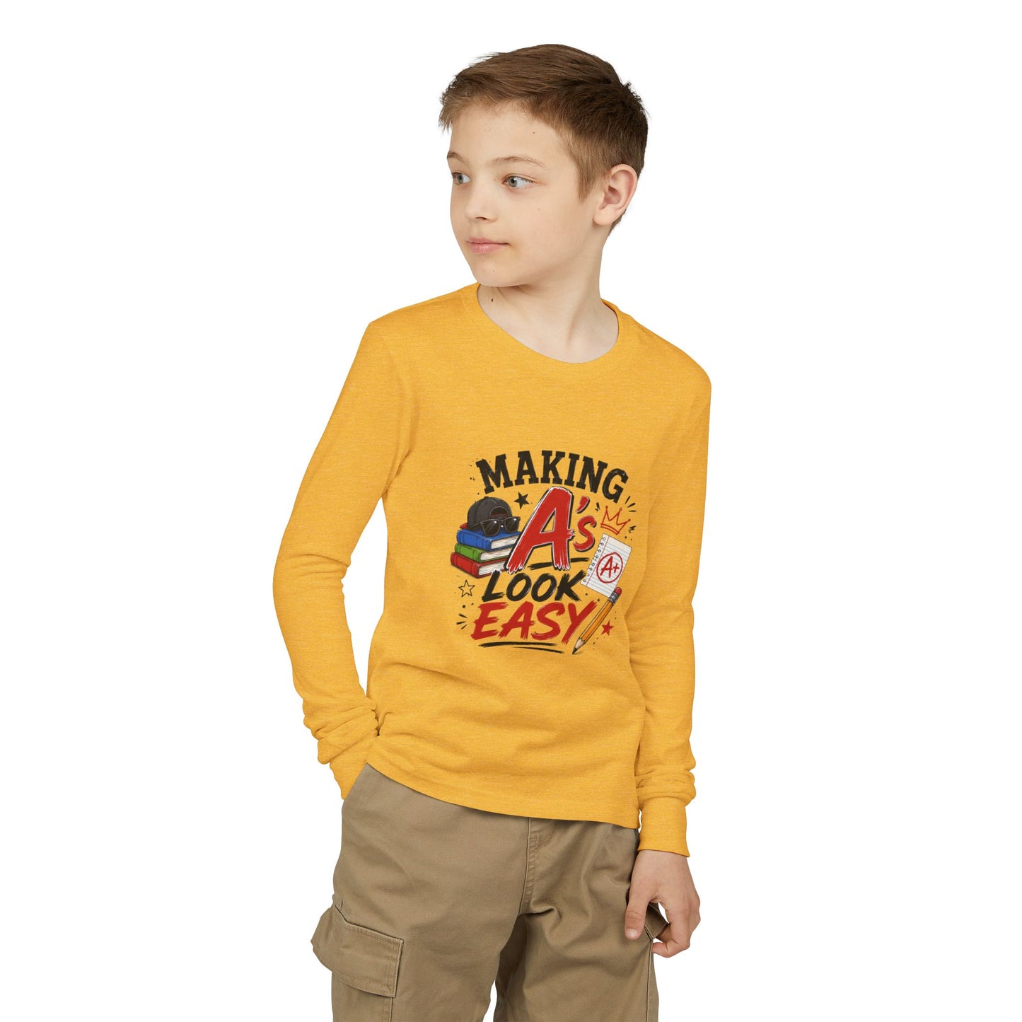 Making A's Look Easy Youth Long Sleeve Tee