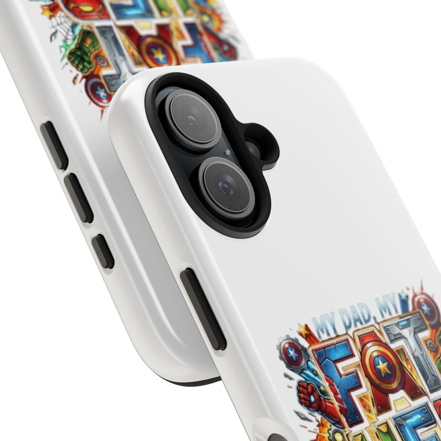 Tough Phone Case — 'My Dad, My Father' Superhero Collage Protective Cover