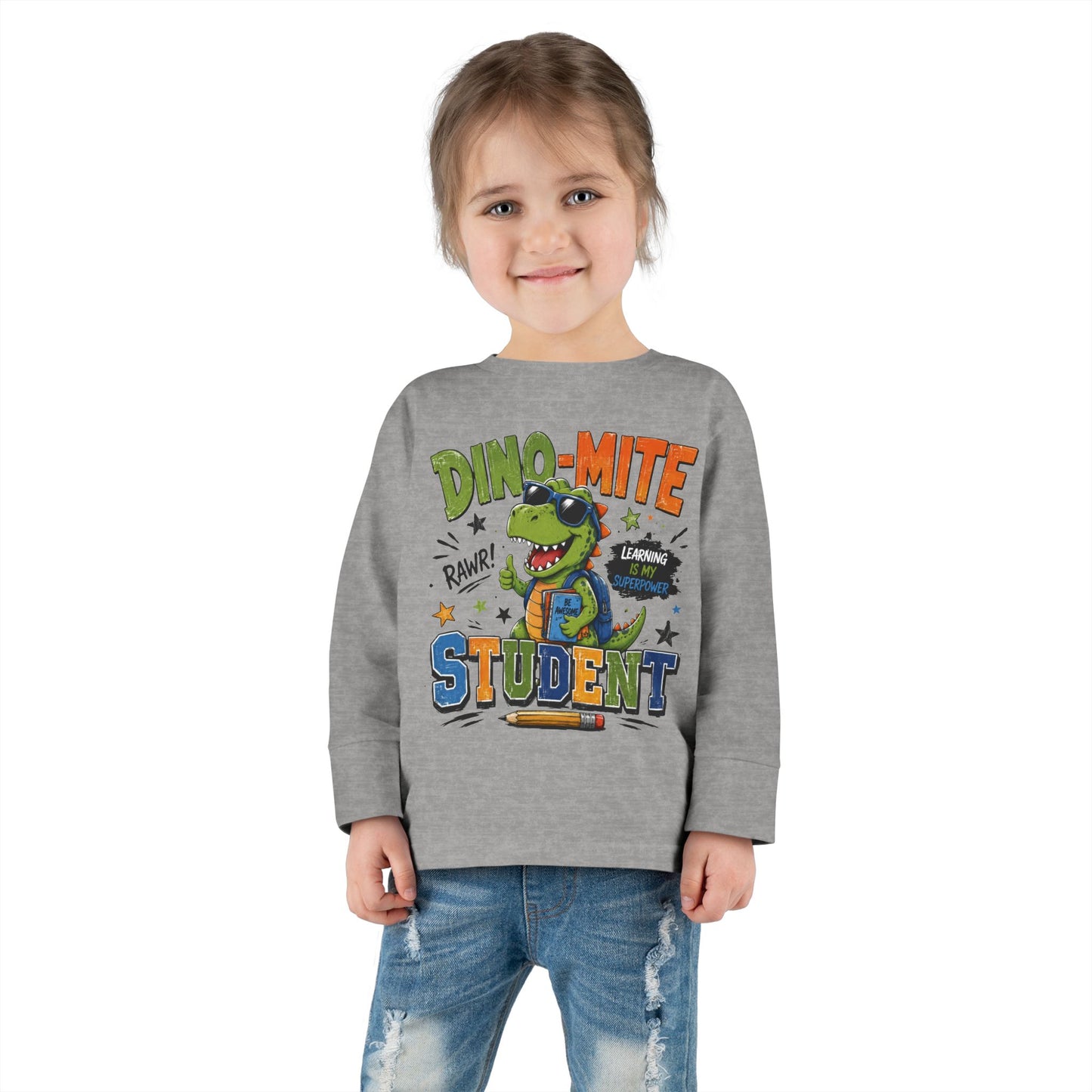 Dino-Mite Student Toddler Long Sleeve Tee