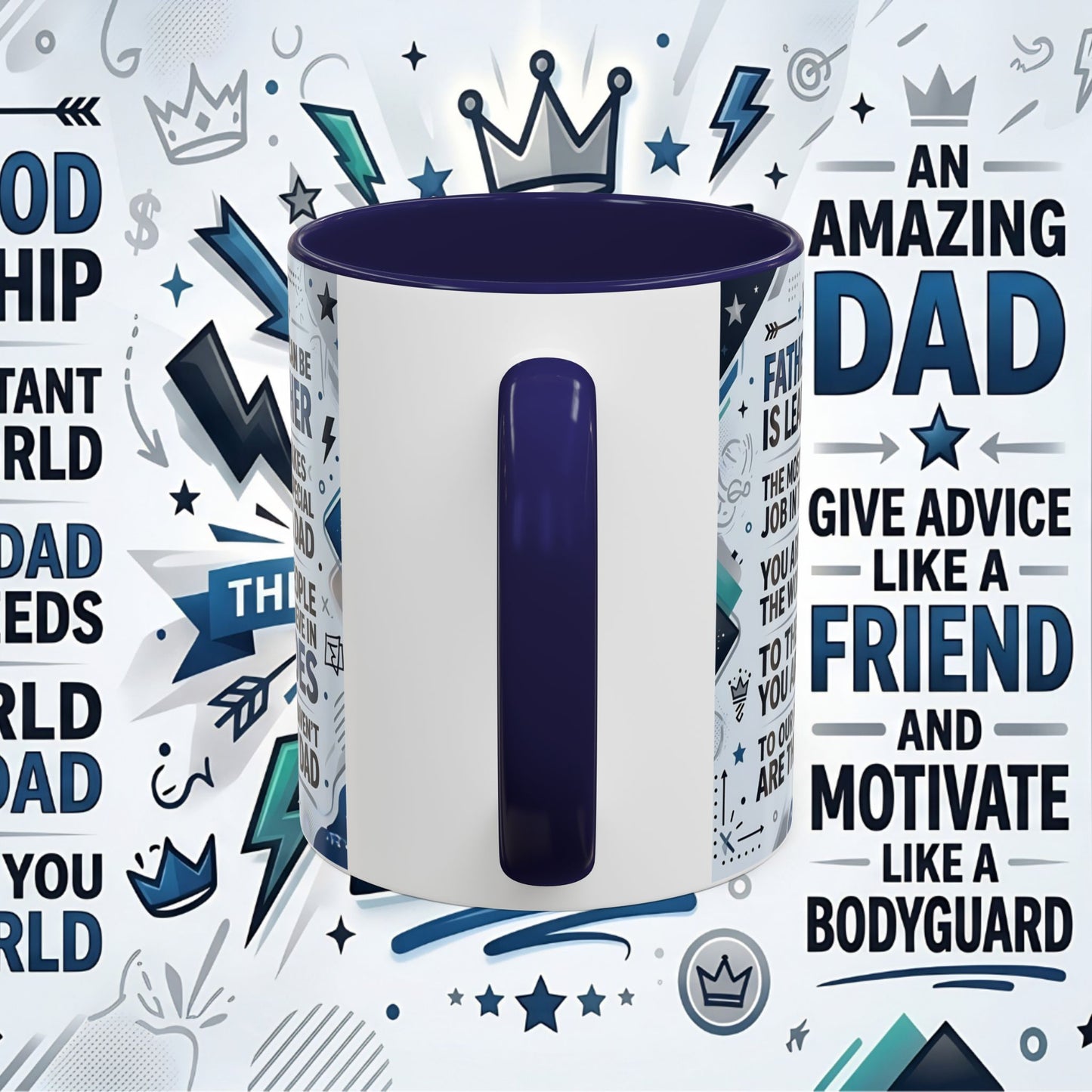 Best Dad Ever Accent Coffee Mug – Father's Day Gift,